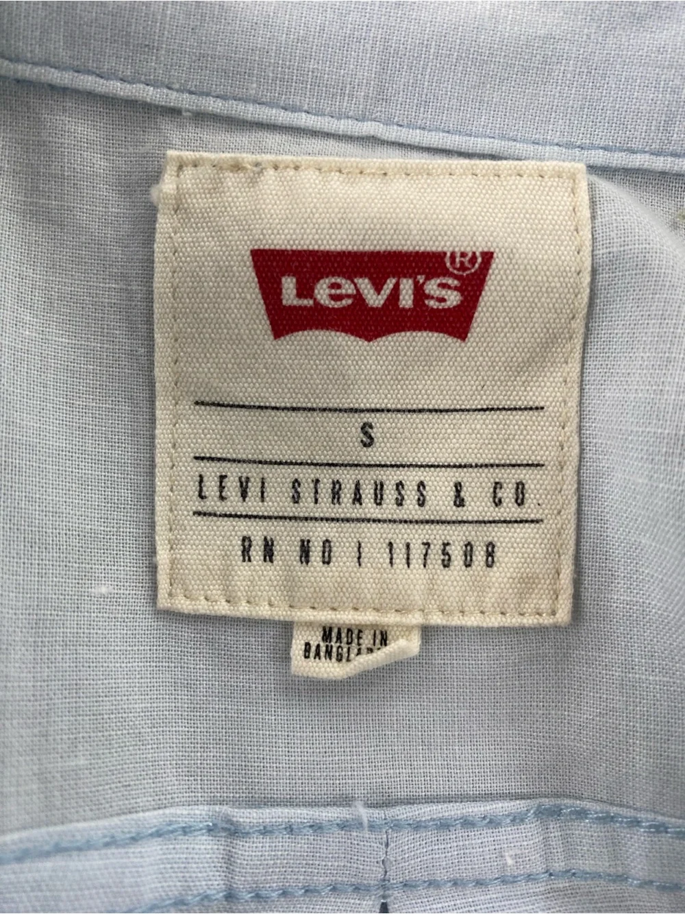 Levi's Light Blue Short-Sleeve Button-Down Shirt